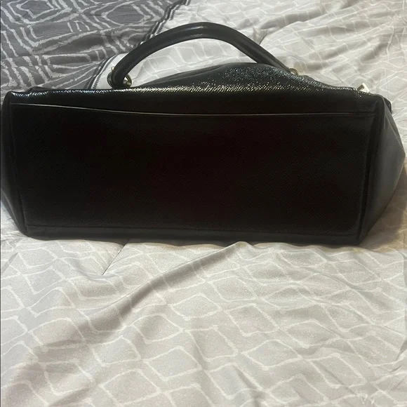 Coach Black Tote with Gold Accents - Picture 3 of 7